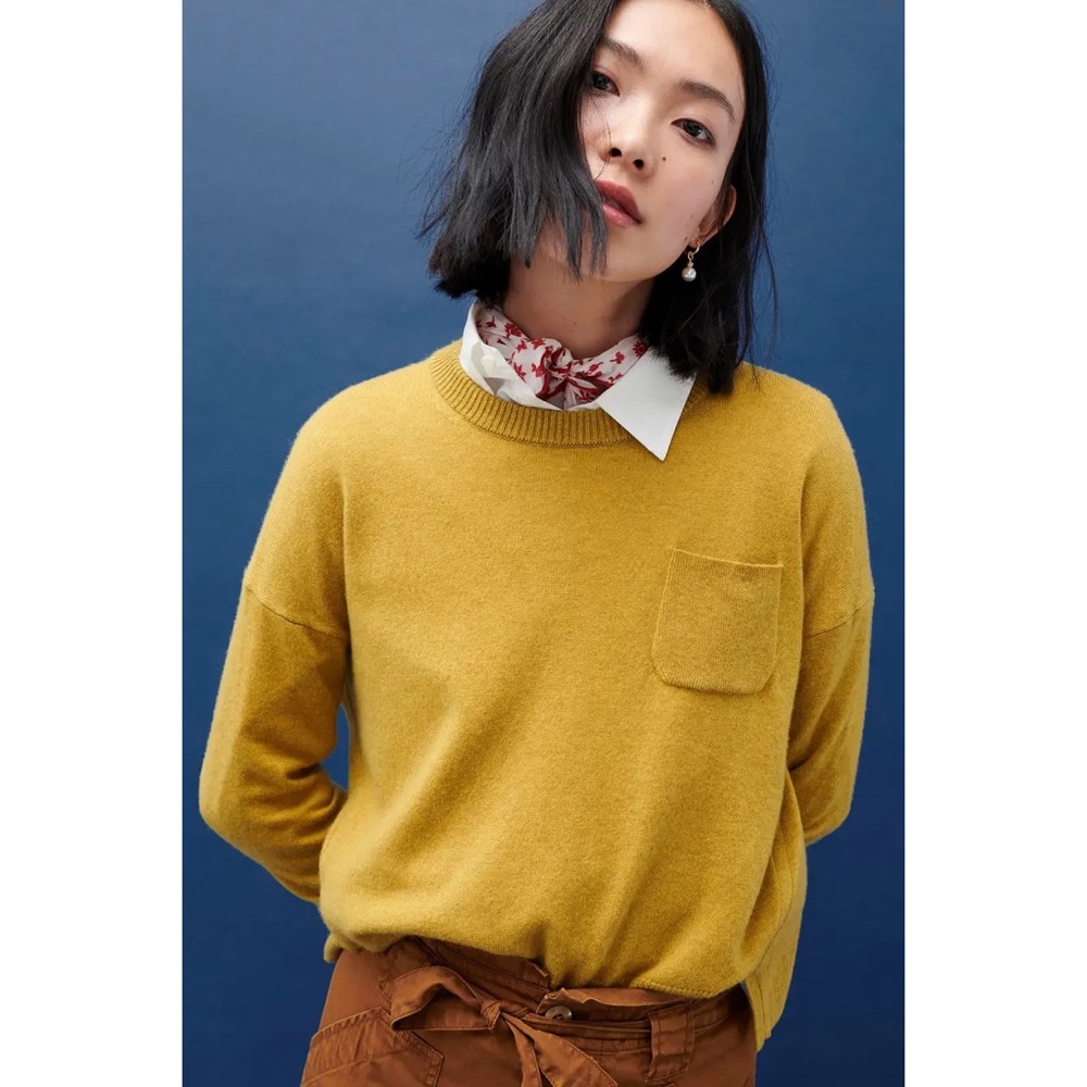 Alex Mill | Merino Wool Cotton Cropped Sweater Sm